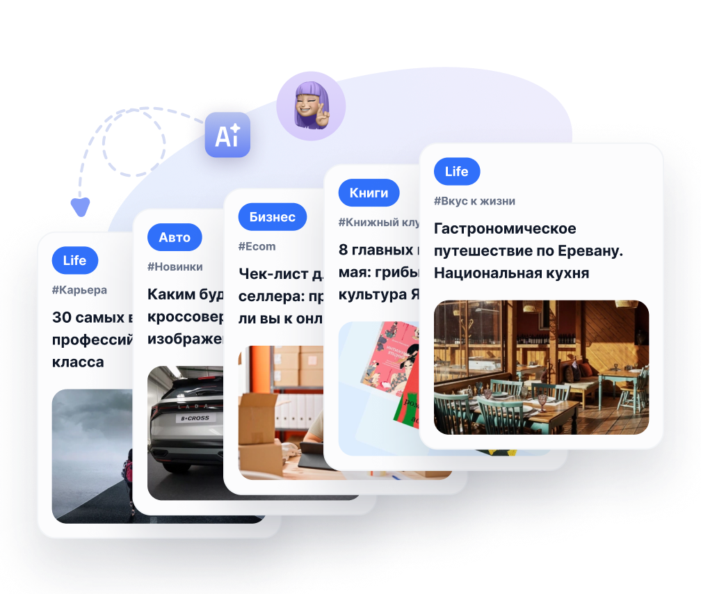 Персонализированные контентные AI-рекомендации Персонализированные контентные
AI-рекомендации